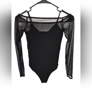Abercrombie & Fitch Black Mesh Bodysuit